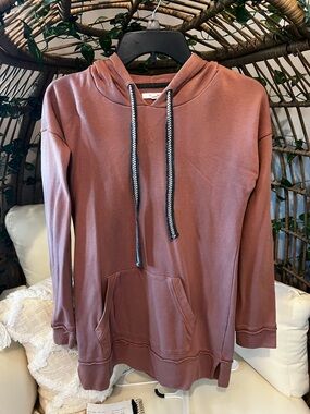 Women's Lightweight Hooded Pullover Sweater - Dusty Rose